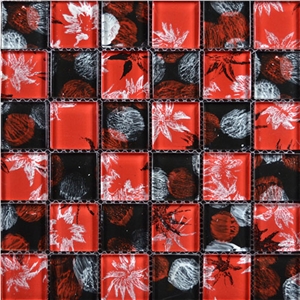 Design Mixed Color Glass Mosaic Tiles