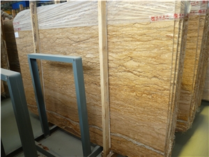 French Golden Travertine Slabs Natural Stone