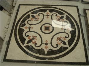 Marble Water-Jet Medallions Design, Square Floor Medallions