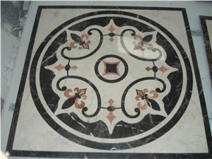 Marble Water-Jet Medallions Design, Square Floor Medallions