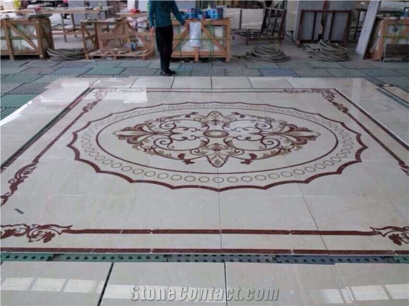 Marble Water-Jet Medallions Design, Square Floor Medallions
