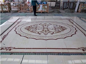 Marble Water-Jet Medallions Design, Square Floor Medallions