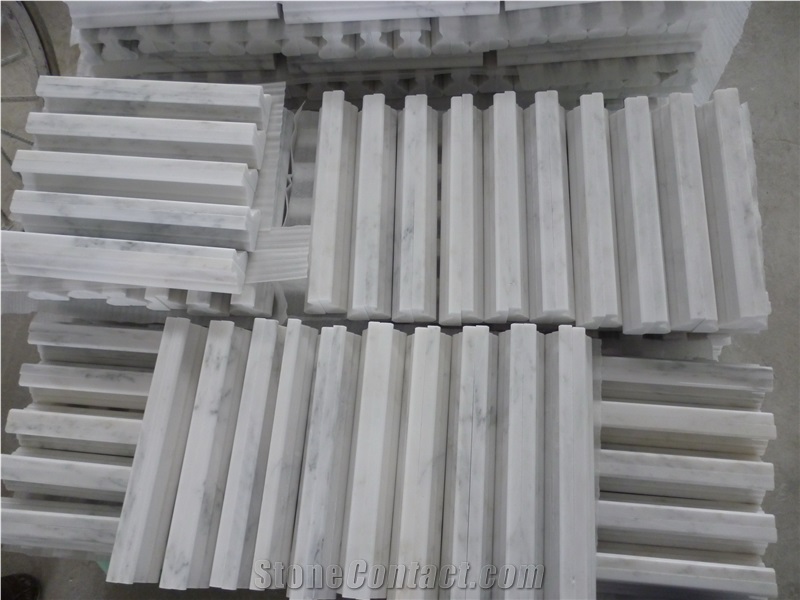 Premium Pure White Marble Decorative Wall Moldings