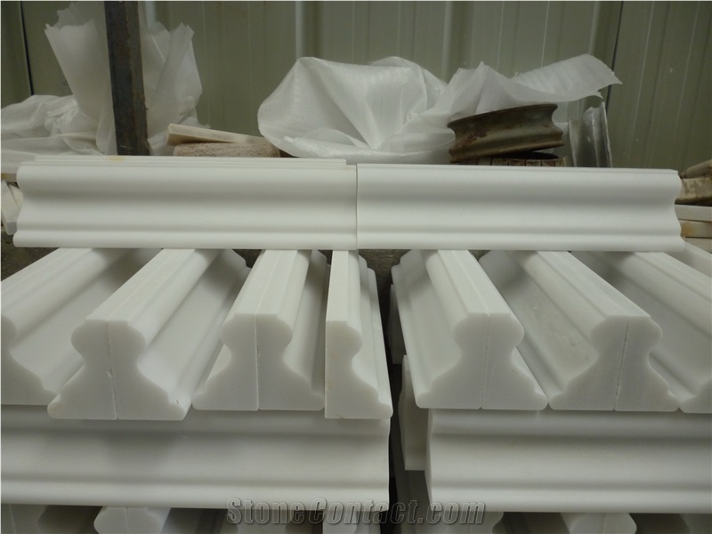 Premium Pure White Marble Decorative Wall Moldings