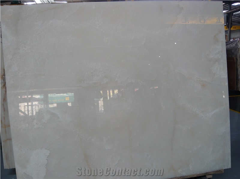 Pure Snow Elegant Natural White Onyx Slabs
