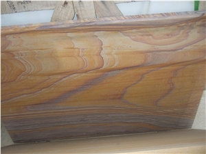 Rainbow Sandstone Slabs & Tiles, Indonesia Yellow Sandstone Rainbow Sandstone Slabs & Tiles, Indonesia Yellow Sandstone