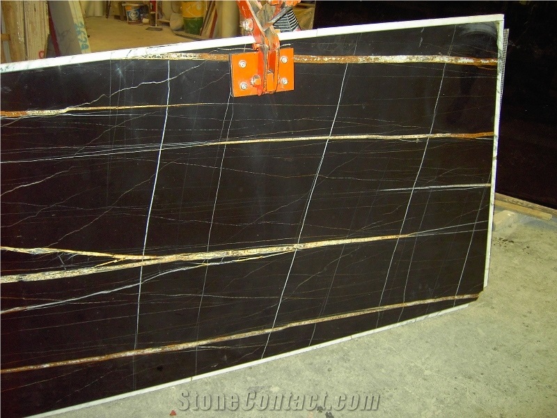 Sahara Noir Tunisia Black Natural Marble Slabs