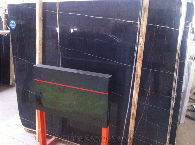 Tunisian Nero Aziza Elegant Black Natural Marble Slabs