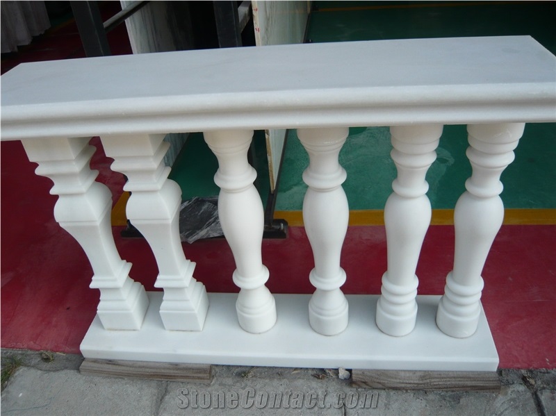 White Elegant Natural Marble Balustrade Railing