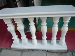 White Elegant Natural Marble Balustrade Railing
