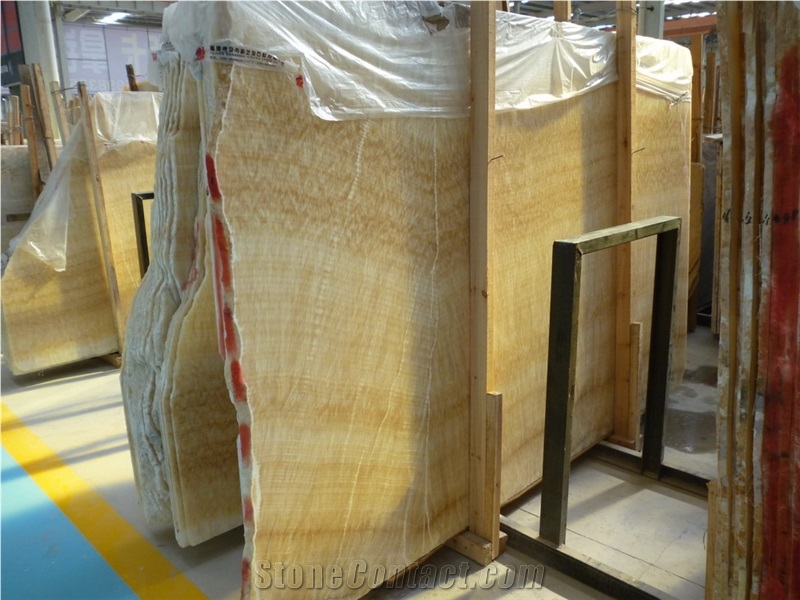 Yellow Honey Elegant Natural China Onyx Slabs