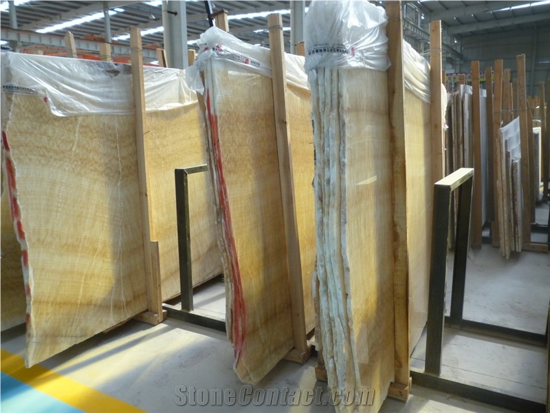 Yellow Honey Elegant Natural China Onyx Slabs