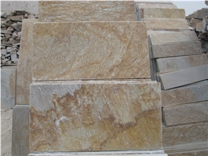Yellow Slate Slabs & Tiles, Slate Wall/Floor Covering Tiles