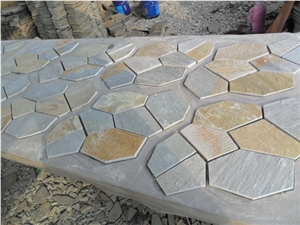 Yellow Slate Slabs & Tiles, Slate Wall/Floor Covering Tiles