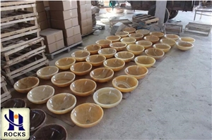 Honey Yellow Onyx Washing Basin,Sinks, Honey Onyx Sinks & Basins