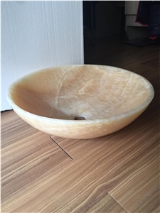 Light Honey Onyx Sink, Onyx Vessel Sink Light Honey Onyx Sink, Onyx Vessel Sink