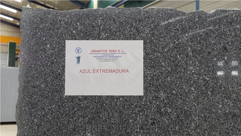 Azul Extremadura Granite Slabs & Tiles Polished, Blue Granite Slabs, Granito Azul Extremadura