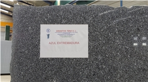 Azul Extremadura Granite Slabs & Tiles Polished, Blue Granite Slabs, Granito Azul Extremadura