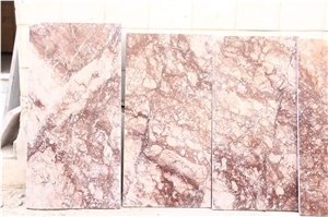 Shaheen Red and White Tiles & Slabs, Polished Marble Floor Tiles