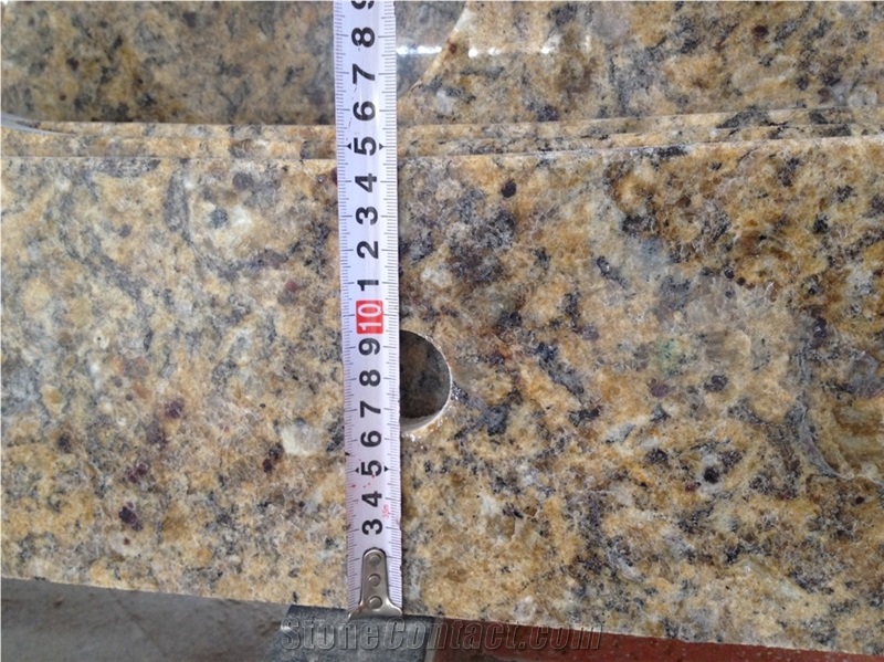St.Angela / Ouro Brazil Granite Custom Vanity Tops , Bathroom Countertops,Bathroom Vanity Tops,Custom Vanity Tops