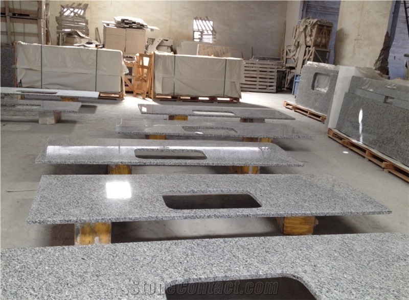 Swan White Granite Kitchen Countertops, China White Granite Kitchen Worktops