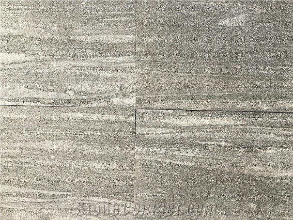 Best Quality Nero Santiago Grey Granite Flamed Tile, China Grey Granite