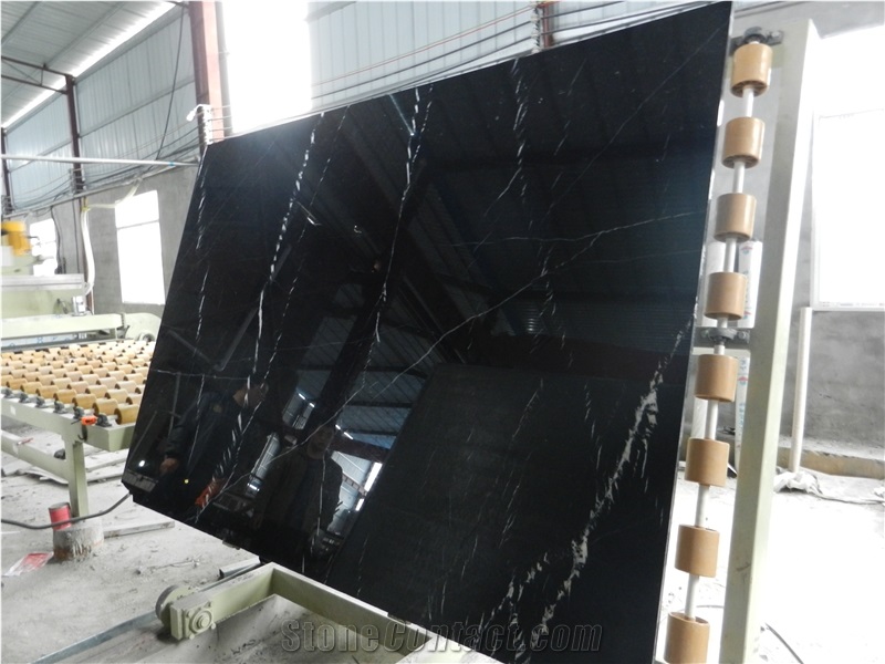 Chinese Supplier Price Quality Assured Black Marquina Marble Tiles or Marble Slabs