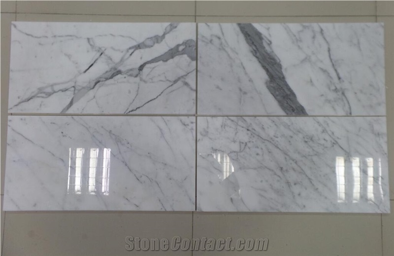 High Quality Italy Statuario Venato White Marble Slabs & Tiles