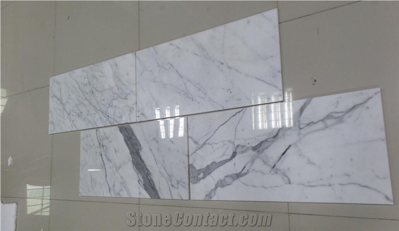 High Quality Italy Statuario Venato White Marble Slabs & Tiles