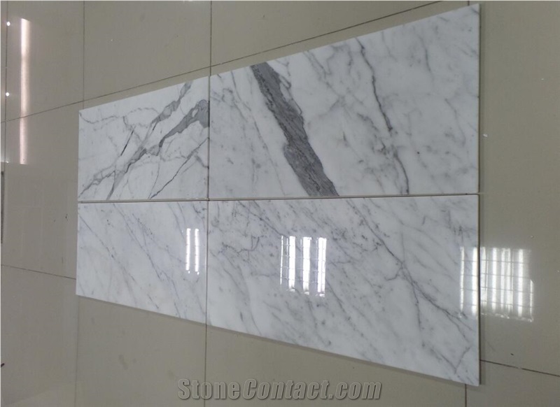 High Quality Italy Statuario Venato White Marble Slabs & Tiles
