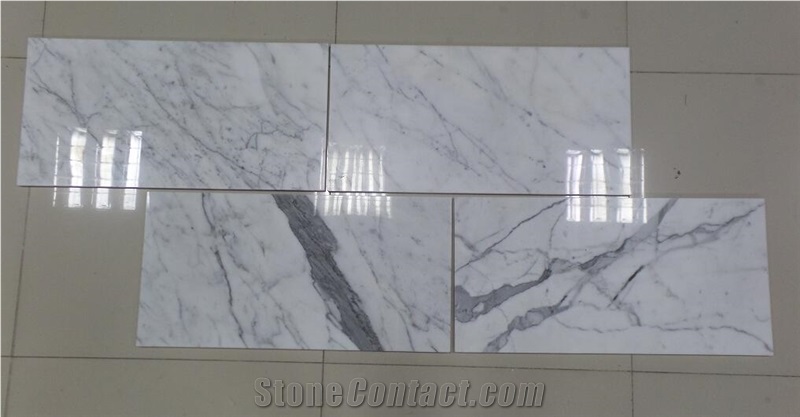 High Quality Italy Statuario Venato White Marble Slabs & Tiles