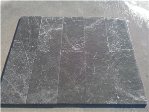 Iris Black Marble Tiles & Slabs, Dark Olive, Galaxy