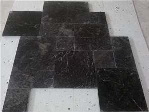 Iris Black Marble Tiles & Slabs, Dark Olive, Galaxy