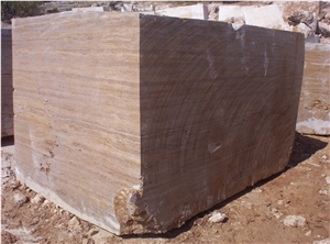 Sivas Noce Travertine Quarry Blocks, Brown Travertine Blocks Turkey