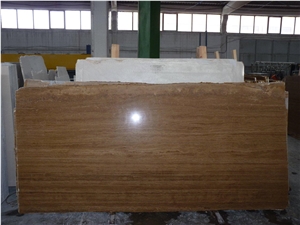 Sivas Noce Travertine Quarry Blocks, Brown Travertine Blocks Turkey