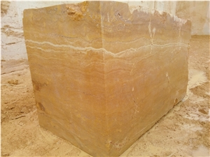 Sivas Yellow Travertine Blocks Turkey