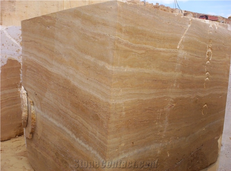 Sivas Yellow Travertine Blocks Turkey