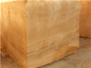 Sivas Yellow Travertine Blocks Turkey