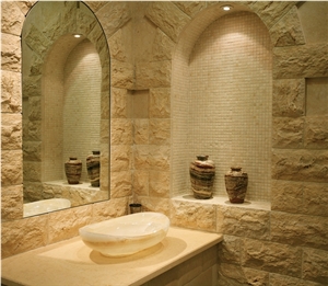Jerusalem Gold Medium Limestone Slabs & Tiles, Yellow Limestone Floor Tiles, Wall Tiles