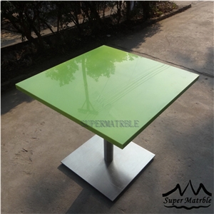 2016 New Product Pure Green Manmade Stone Quartz Stone Coffee Tables Furntiure