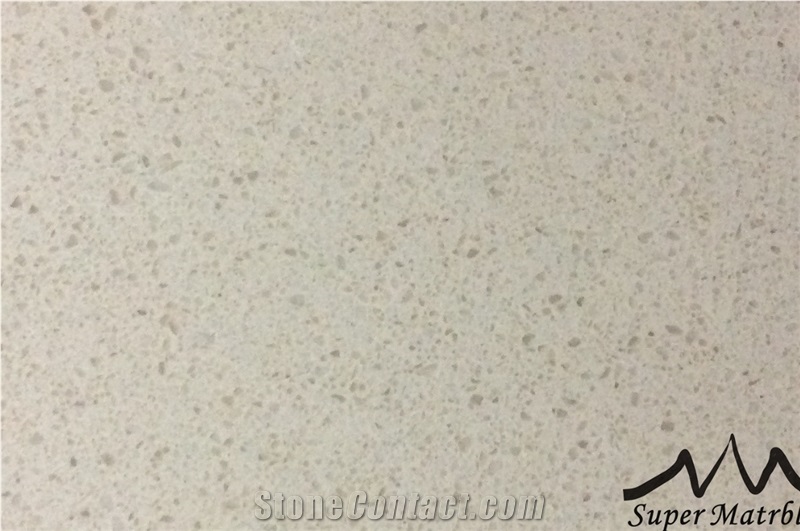 Cream Yellow Fine Particle Quartz Stone Slab
