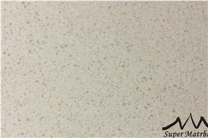 Cream Yellow Fine Particle Quartz Stone Slab