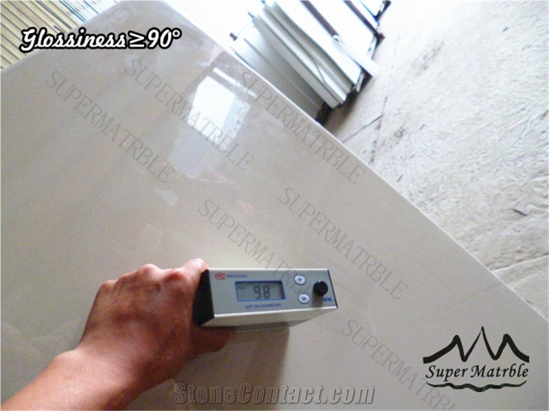 Crystal Pure White Crystallized Stone Slabs & Tiles
