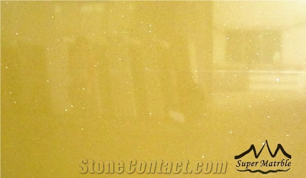 Diamond Yellow Quartz Stone Slab-Bs7002