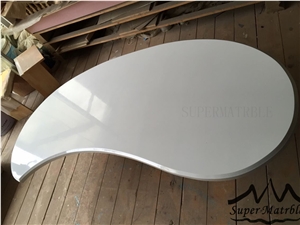 Fashion Leaf Shape Quartz Stone Coffee Table