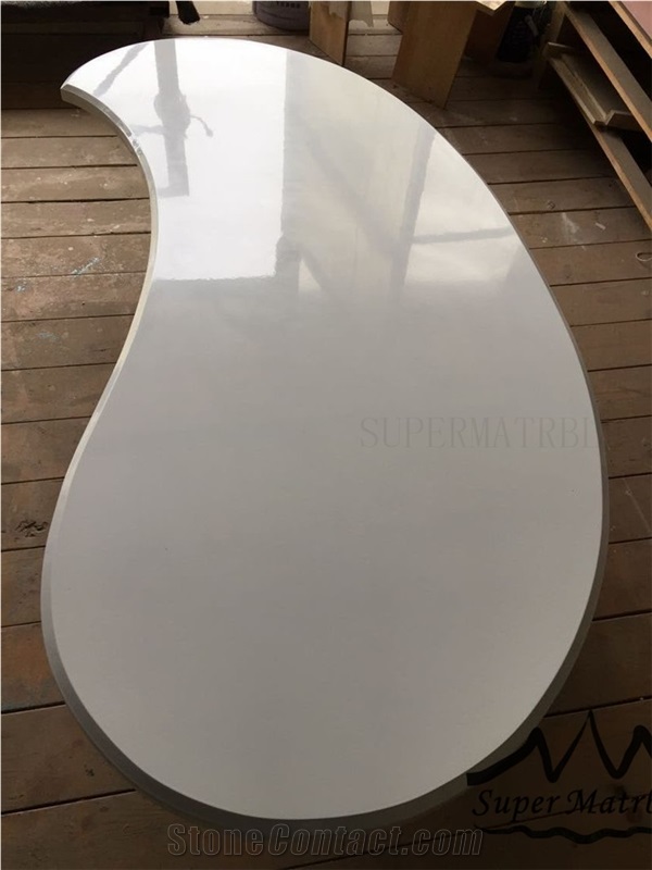 Fashion Leaf Shape Quartz Stone Coffee Table