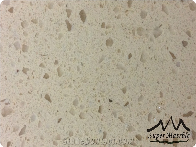 Quartz Stone Slab - Beige Galaxy Bs2002