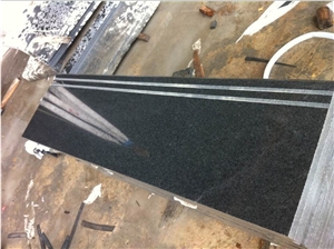G654 Barry Grey Granite/China Sesame Grey/China Nero Impala Granite, Tiles/Stairs/Slabs, Polish/Flame/Honed/Bush-Hammered Surface