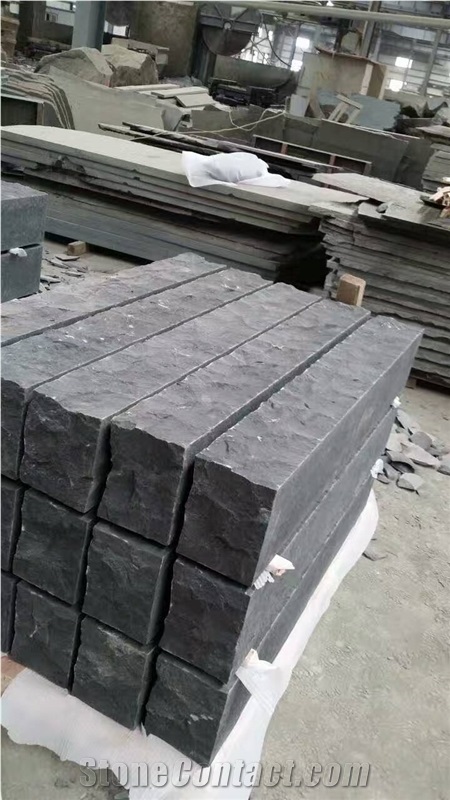 Absolutely Black Mongolia Black Basalt Sides Split Steps Palisades Stone Competitive Prices