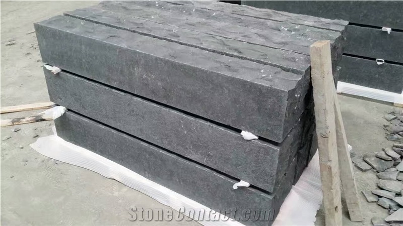 Absolutely Black Mongolia Black Basalt Sides Split Steps Palisades Stone Competitive Prices